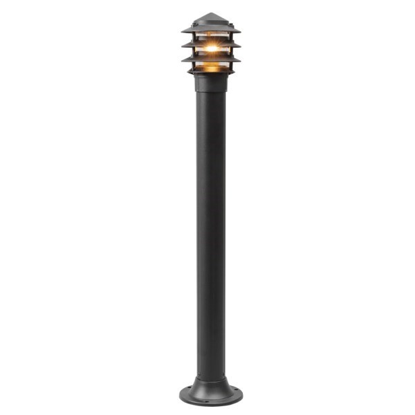 Уличный фонарь столб наземный Портика Черный E27 99см IP44 - фото 1020092