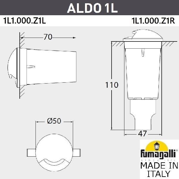 Встраиваемый светильник уличный Aldo 1L1.000.000.LXZ1L - фото 1133326