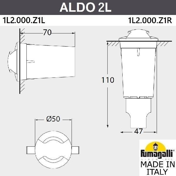 Встраиваемый светильник уличный Aldo 1L2.000.000.AXZ1L - фото 1133327