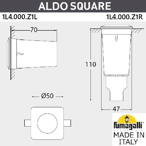 Встраиваемый светильник уличный Aldo 1L4.000.000.AXZ1L - фото 1133331