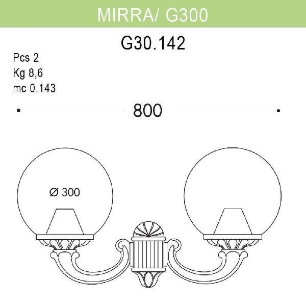 Настенный светильник уличный Globe 300 G30.142.000.VYE27 - фото 1134098