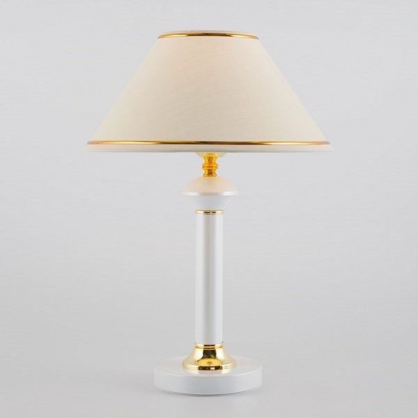 Интерьерная настольная лампа Lorenzo 60019/1 глянцевый белый - фото 1143188