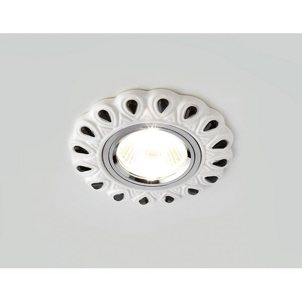 Точечный светильник Дизайн С Узором И Орнаментом Гипс D5540 W/BK - фото 1233861