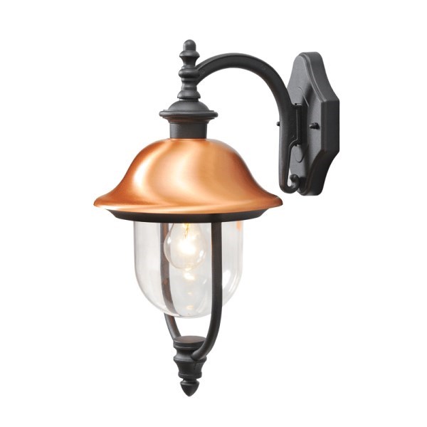 Настенный фонарь уличный Дубай Черный E27 33см IP44 - фото 1298154