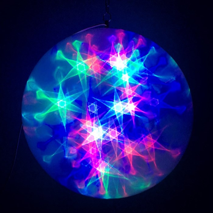 Фигура световая новогодняя, интерьерная, светодиодный шар 30см, с  3D эффектом IP44 шнур 1.2м, украшение на Новый Год - фото 1634440