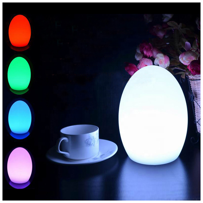 Светильник светодиодный декоративный аккумуляторный белое яйцо RGB со сменой цвета IP54 EGG аккумуляторный - фото 1641179