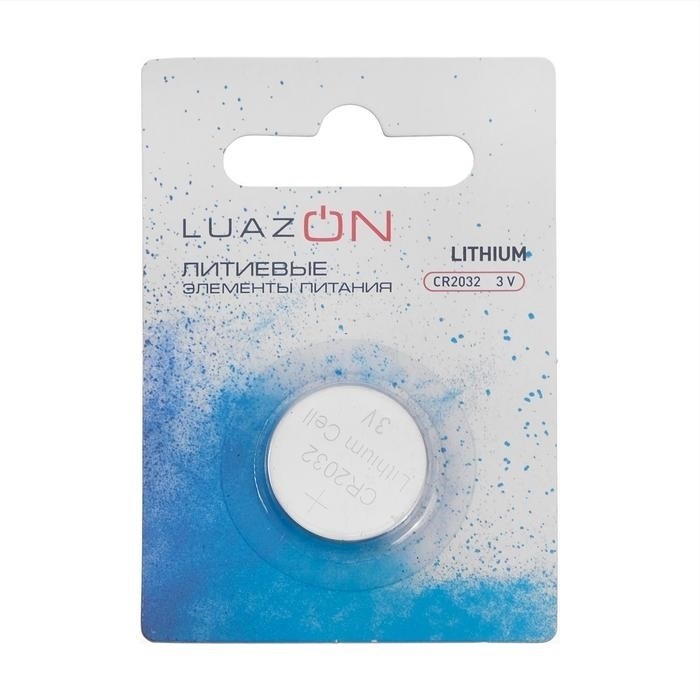 Батарейка литиевая LuazON, CR2032, блистер, 1 шт - фото 1641895