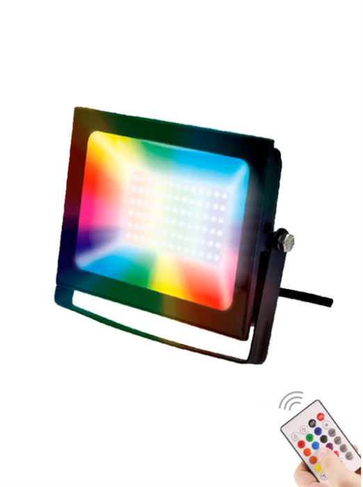Прожектор уличный  с пультом ULF-F60-50W/RGB IP65 200-240В BLACK - фото 1641931