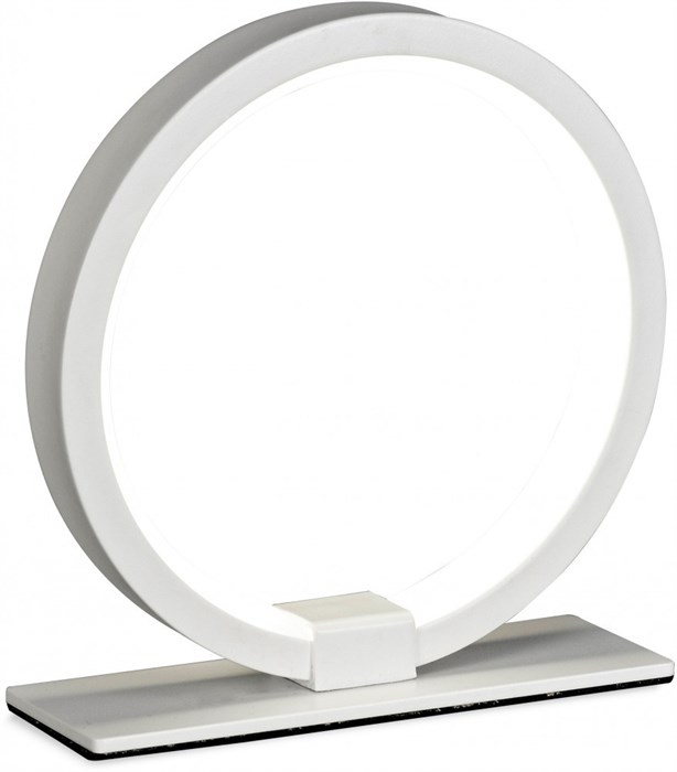 Настольная лампа светодиодная дизайнерская, кольцо на подставке, для спальни/в зал/в гостиную, белая, модерн, хай-тек, минимализм, 15,6*15*5см, 8Вт, 3000К - фото 1794823