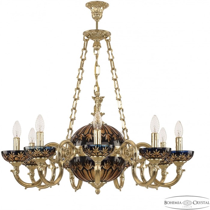 Подвесная люстра Verona 72003P/9/210 G P Amber-Blue/H-1I FA10S bohemia_72003p_9_210_g_p_amber-blue_h-1i_fa10s - фото 1807990