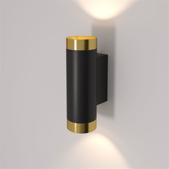 Настенный светильник Poli MRL 1016 черный/золото - фото 1837012