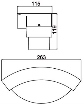 Настенный светильник уличный GEOMETRY 2146 R - фото 1839398