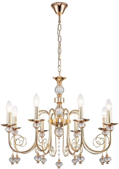 Подвесная люстра Shine 678/8PL Gold escada_678_8pl_gold - фото 1878770