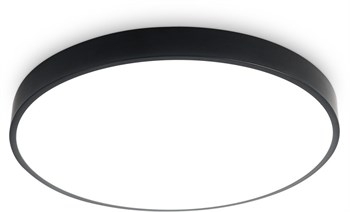Светильник потолочный влагозащищенный круглый черный/белый IP54 подходит для ванной D27см 18Вт 5000К для коридора - фото 1994231