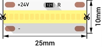 Светодиодная лента LUX DSG-FOB-640-24-NW-33 - фото 2070393