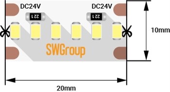 Светодиодная лента  SWG2A300-24-19.2-NW - фото 2070506