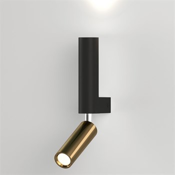 Настенный светильник Pitch 40020/1 LED черный/латунь - фото 2074755
