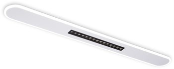 Светильник потолочный линейный светодиодный белый/черный 120*12,5*4см, см, направленный свет+рассеянный свет 75Вт 3000-6400К - фото 2143237