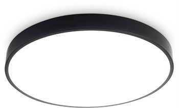 Светильник потолочный светодиодный влагозащищенный круглый белый/черный IP54 подходит для ванной D21см 11Вт 5000К для коридора - фото 2143243