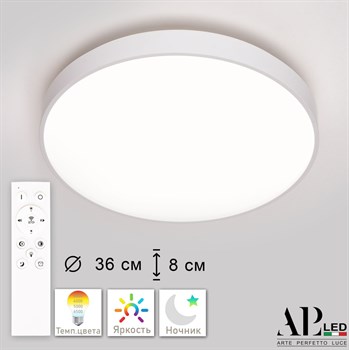 Потолочный светильник Toscana 3315.XM302-2-374/24W White - фото 2158424