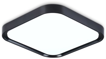 Светильник потолочный светодиодный квадратный белый/черный 25*6см, 18Вт, 5000К, минимализм, хай-тек IP20 - фото 2830630