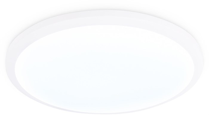 Светильник потолочный светодиодный круглый белый, IP44, влагозащищенный, подходит для ванной D26см*5,5см 22Вт 6400К минимализм, для кухни, для прихожей, для офиса - фото 3314778