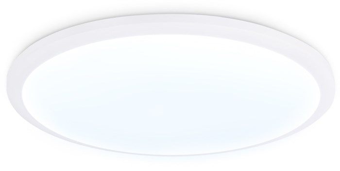 Светильник потолочный светодиодный круглый белый, IP44, влагозащищенный, подходит для ванной D37см*5,5см 42Вт 6400К минимализм, для кухни, для прихожей, для офиса - фото 3314779