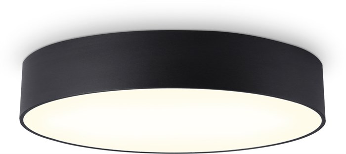 Люстра потолочная светодиодная круглый светильник 50*5,8см черная/белая 60Вт 3000К минимализм - фото 3315235