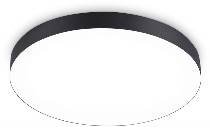 Люстра потолочная светодиодная круглый светильник 60*5,8см черная/белая 90Вт 4200К минимализм - фото 3315245