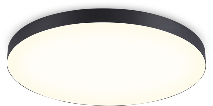 Люстра потолочная светодиодная круглый светильник 80*5,8см черная/белая 130Вт 3000К минимализм - фото 3315251