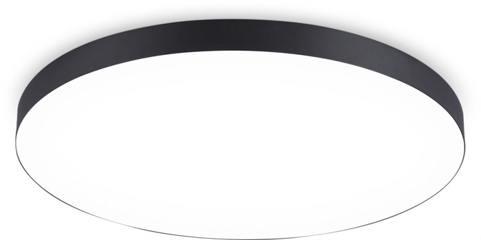 Люстра потолочная светодиодная круглый светильник 80*5,8см черная/белая 130Вт 4200К минимализм - фото 3315253