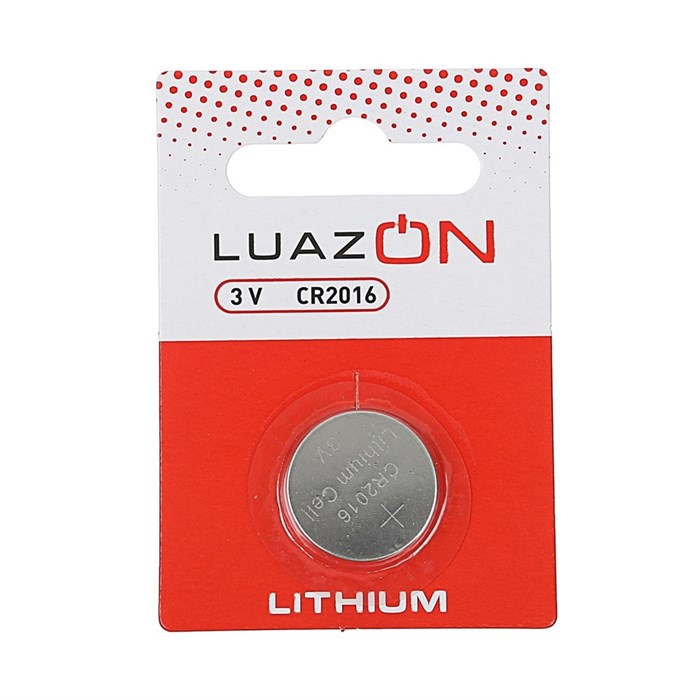 Батарейка литиевая LuazON, CR2016, 3V, блистер, 1 шт - фото 3321434