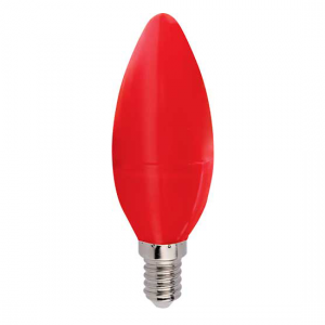 Лампа светодиодная Ecola цветная красная Е14 6Вт свеча - фото 3324864