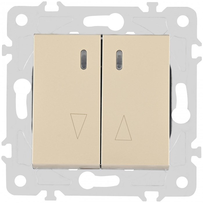 Выключатель am-203 203.39-2.shampan artemilano_203_39-2_shampan - фото 3443275