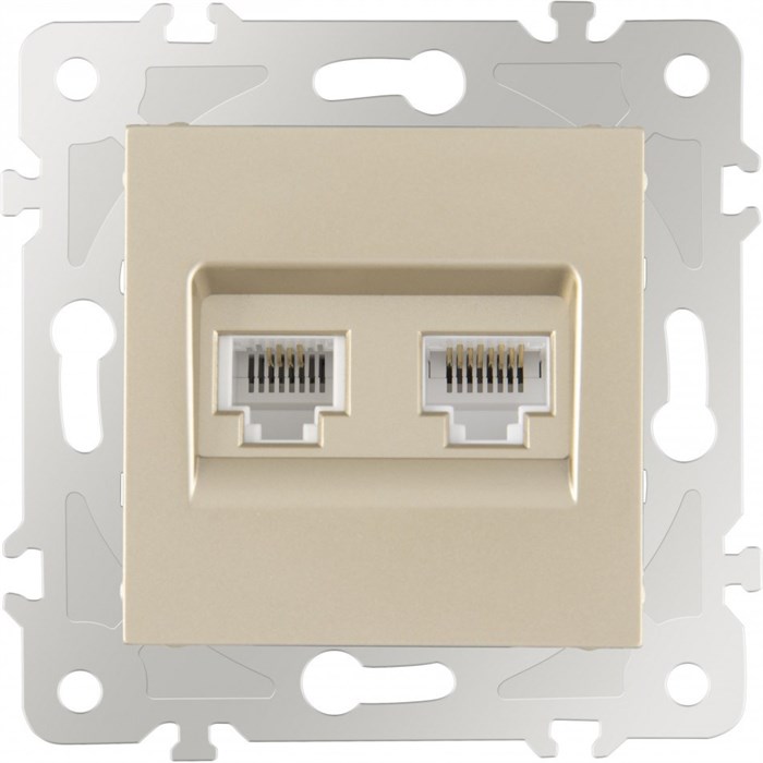 Розетка am-203 203.44-1.shampan artemilano_203_44-1_shampan - фото 3444669