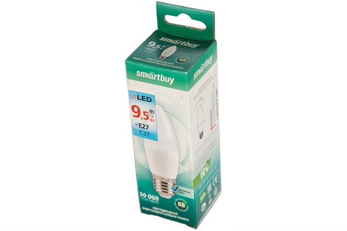 Светодиодная (LED) Лампа Smartbuy-C37-9,5W/4000 (SBL-C37-9_5-40K-E27) - фото 3520993