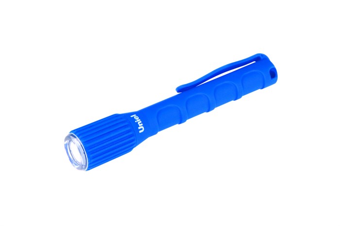 Фонарь Uniel S-WP010-C Blue прорезиненный корпус, IP67, 0,5 Watt LED 2хААА н/к, цвет синий - фото 3521010