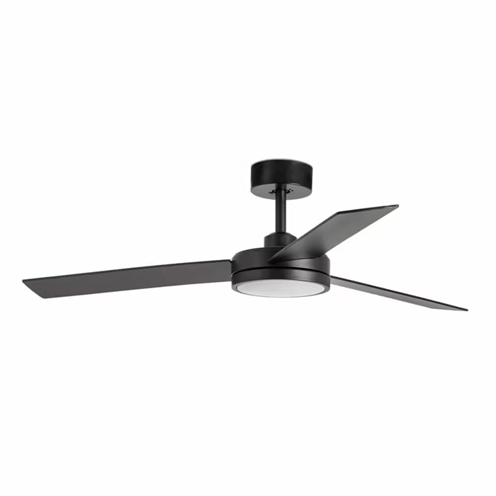 Люстра-вентилятор Faro BARTH Ø1320 MM BLACK 3 BLADES 24W 34261oz с пультом 1 цвет у лопастей с реверсом DC двигатель, черный - фото 3532885