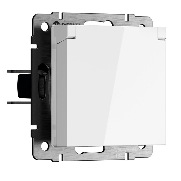 Розетка влагозащ. с зазем. с защит. крышкой и шторками N (белый) Werkel W1171201 werkel_a069588 - фото 4452473