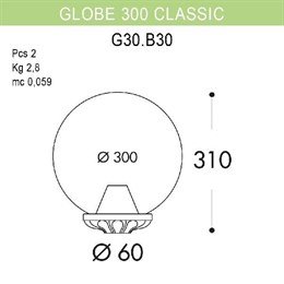 Уличный консольный светильник Globe 300 G30.B30.000.VYE27