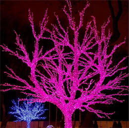 Гирлянда уличная для деревьев клип-лайт, светодиодная. Дерево с подсветкой, 5 лучей по 20м 1000 светодиодов  IP44 постоянное свечение розовый свет, украшение на Новый Год