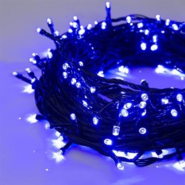 Гирлянда 18м IP44 "LED Стринг Лайт" статическая, черный провод, синий свет