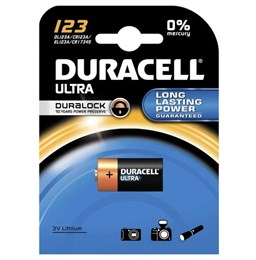 Батарейка Duracell литиевая CR123 BP-1 ULTRA (блист.1шт) A0001263