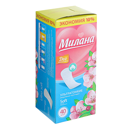 Прокладки ежедневные «Милана» Ultra Deo Soft Цветы, 40 шт