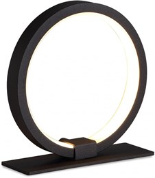 Настольная лампа светодиодная дизайнерская, кольцо на подставке, для спальни/в зал/в гостиную, черная, модерн, хай-тек, минимализм 15,6*15*5см, 8Вт, 3000К