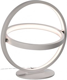 Настольная лампа светодиодная, дизайнерская современная, кольца, белая, 12Вт, 3000К, 31,1*30см, хай-тек, модерн, минимализм