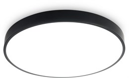 Светильник потолочный влагозащищенный круглый черный/белый IP54 подходит для ванной D27см 18Вт 5000К для коридора