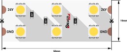 Светодиодная лента LUX DSG5120-24-WW-33