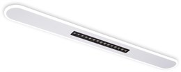Светильник потолочный линейный светодиодный белый/черный 120*12,5*4см, см, направленный свет+рассеянный свет 75Вт 3000-6400К