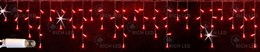Светодиодная бахрома Rich LED, 3*0.5 м, влагозащитный колпачок IP65, мерцающая, красная, черный провод  RL-i3*0.5F-CB/R, соединяемая, без блока питания